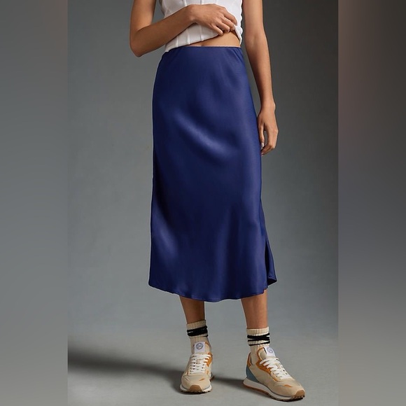 Vintage Y2K Blue Slip Skirt | Floral Pattern - Picture 7 of 7